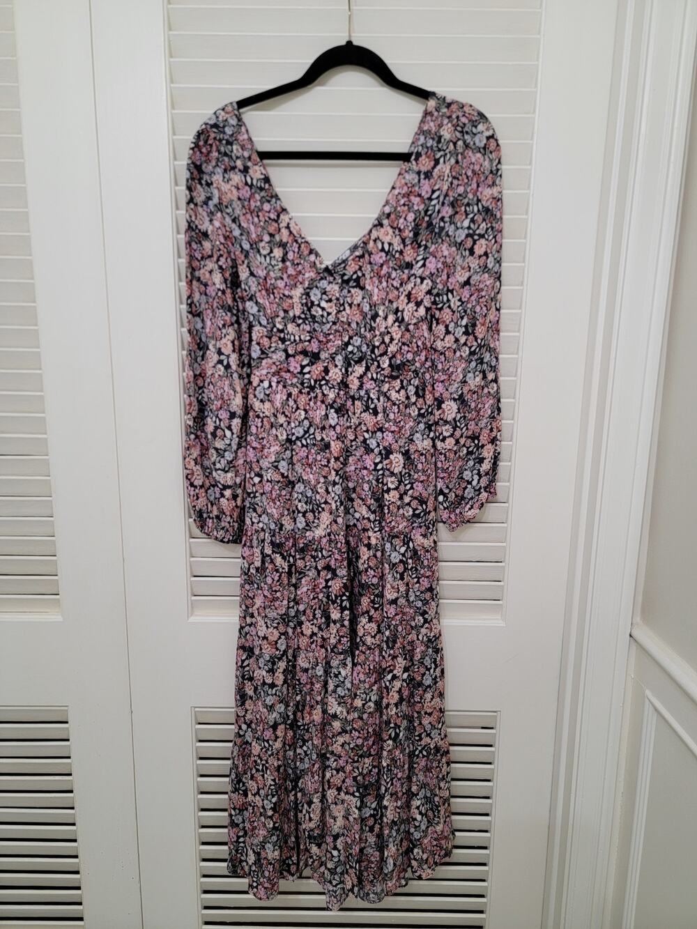 Dress Forum Long-sleeve Floral Maxi Dress Medium